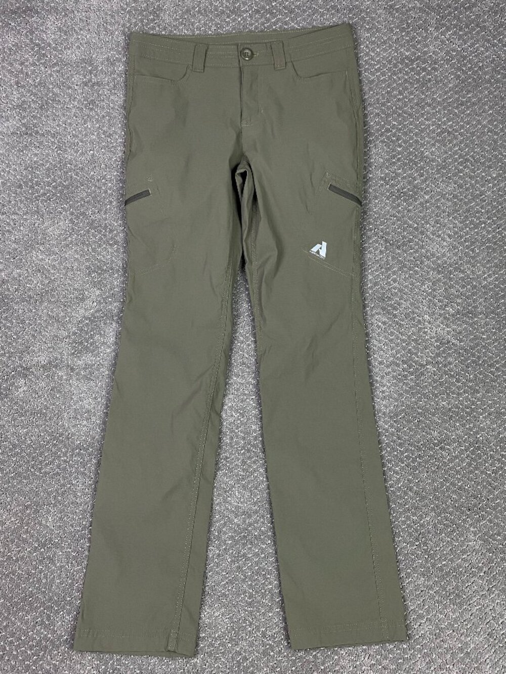 Eddie Bauer First Ascent Guide Pro Pants Womens Size 2 Olive Green Cargo Hiking